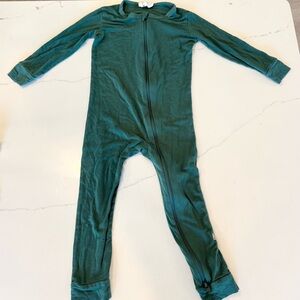 Kyte Baby Green Kids One-Piece Zipper Onesie 3T